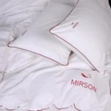 Комплект постельного белья Сатин Corner Moko White 2х143х210 см белый MirSon