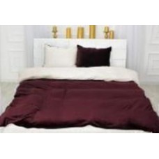 Комплект постельного белья Велюр Winter Delicate 28-0059 Honeysuckles 220х240 см бордовый/молочный MirSon