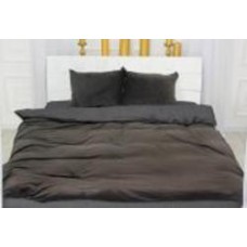 Комплект постельного белья Велюр Winter Delicate 28-0073 Gladiolo 2х160х220 см темно-серый/коричневый MirSon