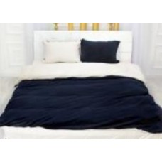 Комплект постельного белья Велюр Winter Delicate 28-0075 Bucaneve 175х210 см синий/молочный MirSon