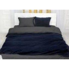 Комплект постельного белья Велюр Winter Delicate 28-0082 Ciclamino 220х240 см синий/темно-серый MirSon