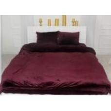 Комплект постельного белья Велюр Winter Frost 28-0002 Excalibur Velvet 220х240 см бордовый MirSon
