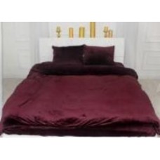 Комплект постельного белья Велюр Winter Frost 28-0002 Excalibur Velvet 200х220 см бордовый MirSon
