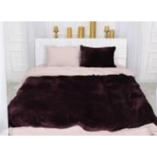Комплект постельного белья Велюр Winter Terry 28-0020 Torenia 160х220 см фиолетовый/пудровый MirSon