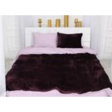 Комплект постельного белья Велюр Winter Terry 28-0021 Gazania 2х143х210 см бордовый/лиловый MirSon