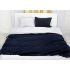 Комплект постельного белья Велюр Winter Terry 28-0027 Dahlia 160х220 см синий/белый MirSon