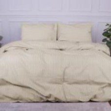 Комплект постельного белья Бязь Ranforce Elite 17-0604 Stripe Yellow 220х240 см желтый MirSon