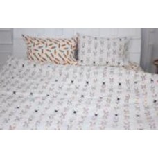 Комплект постельного белья Бязь Ranforce Elite 17-0529 Bunnies white 200х220 см мультиколор MirSon