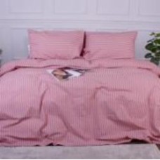 Комплект постельного белья Бязь Ranforce Elite 17-0607 Stripe Pink 160х220 см розовый MirSon