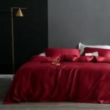 Комплект постельного белья №19-1655 Garnet Mikrosatin Premium 175х210 см красный MirSon