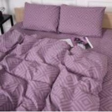 Комплект постельного белья Бязь 17-0626 Geometry Purple 143х210 см фиолетовый MirSon