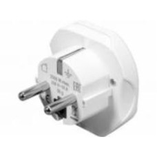 Адаптер STHOR із заземленням 1 гн. белый 72440
