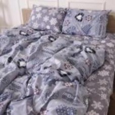 Комплект постельного белья Бязь 17-0655 Snowflake 2x160x220 см серый MirSon