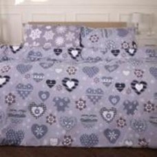 Комплект постельного белья Ranforce Elite 17-0655 Snowflake 2x143x210 см серый MirSon