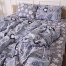 Комплект постельного белья Бязь 17-0655 Snowflake 110х140 см серый MirSon