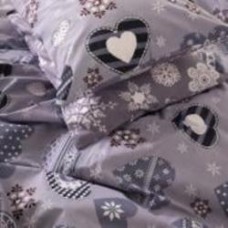 Наволочка Бязь 17-0655 Snowflake 40x60 см серый с рисунком MirSon