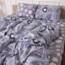 Пододеяльник Бязь 17-0655 Snowflake 110x140 см серый MirSon