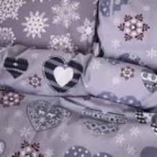 Пододеяльник Ranforce Elite 17-0655 Snowflake 110x140 см серый MirSon