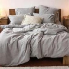 Комплект постельного белья Вареный хлопок 40-0019 Crystal Dew 143x210 см серый MirSon