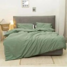 Комплект постельного белья Вареный хлопок 40-0023 Mystic Forest 160x220 см зеленый MirSon
