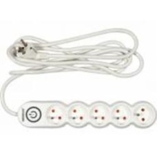 Удлинитель STHOR із заземленням 5 гн. бело-серый 3 м 72357