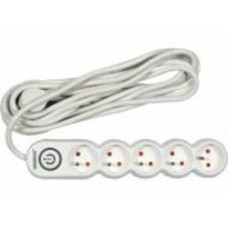 Удлинитель с выключателем STHOR із заземленням 5 гн. белый 5 м 72358