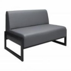 Диван нерозкладний Richman Квадро Двойной Каркас Черный 2233 серый 1400x750x850 мм