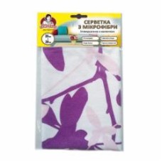 Салфетка универсальная Помічниця Бабочка (ящик 60 уп.) 35х30 1 шт./уп. белая с рисунком Салфетка универсальная Помічниця Бабочка (ящик 60 уп.) 35х30 1 шт./уп. белая с рисунком