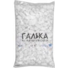 Камень декоративный Thasos галька мраморная фр. 1-3 см белая 10 кг