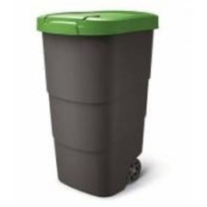 Бак для мусора с крышкой Prosperplast 110 л черный/зеленый NBWB110-362C