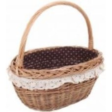 Корзина плетеная с текстилем Tony Bridge Basket QN68937-2
