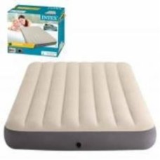 Кровать надувная Intex 64102 191х137 см серый