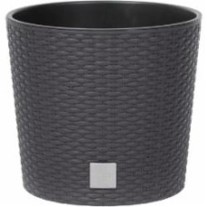 Горшок пластиковый Prosperplast Rato round 2 в 1 круглый 1 л коричневый (71998-440)