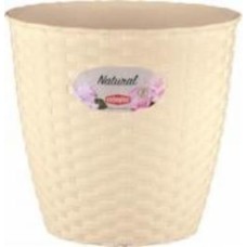 Вазон пластиковый Stefanplast Natural круглый 1,1 л бежевый (73456)