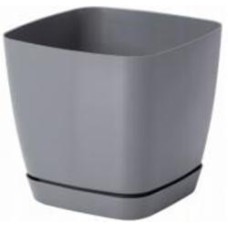Горшок пластиковый Form Plastic Тоскана Квадро-15 квадратный 2,5 л серый (0732-059)