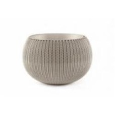 Горшок пластиковый Keter Cozies M овальный бежевый