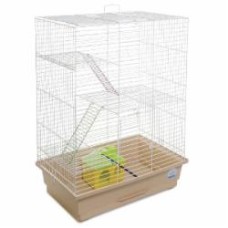 Клетка Природа для грызунов Нюра с домиком белая / бежевая Клетка Природа для грызунов Нюра с домиком белая / бежевая