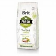 Корм для активных собак для больших пород Brit Fresh утка и пшено 2,5 кг
