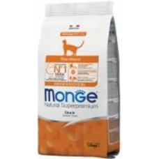 Корм сухой для котов Monge sterilised с уткой 1,5 кг