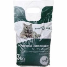 Наполнитель бентонитовый Зелене поле для кошачего туалета 3 кг
