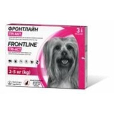 Капли для собак Frontline TRI-ACT 2-5 кг (XS) 3 x (за 1 п-тку 0,5мл, 3 в уп.) 0,5 мл