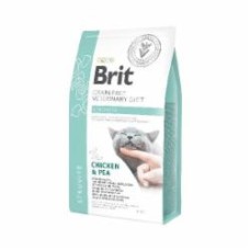 Корм сухой для взрослых котов Brit VetDiets при лечении и профилактике мочекаменной болезни курица, горох 2 кг