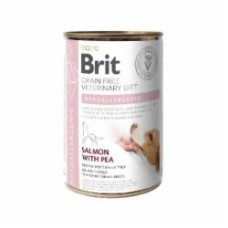 Корм влажный для взрослых собак для всех пород Brit VetDiets при пищевой аллергии и непереносимости ингредиентов (лосось, горох) 400 г