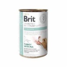 Корм влажный для взрослых собак для всех пород Brit VetDiets при лечении и профилактике мочекаменной болезни (индейка, горох) 400 г