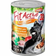 Консерва для собак для всех пород FitActive мясной микс (мясной микс) 1,24 кг