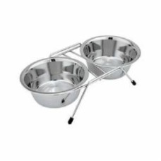 Подставка Swastik Industries с мисками 2x240 мл SWT2401-1