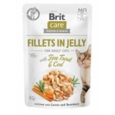 Консерва для котов Brit Care треска и форель в желе 85 г