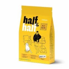 Корм сухой для взрослых котов Half&Half с говядиной 8 кг