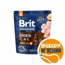 Корм сухой Brit Premium Adult M для взрослых собак средних пород с курицей 1 кг