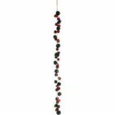 Гирлянда новогодняя из шишек Бургунди изумруд 1,1 м (D56657-110)